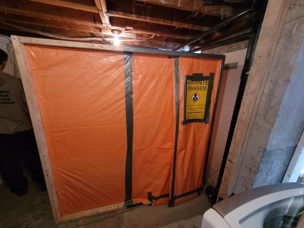 asbestos containement area