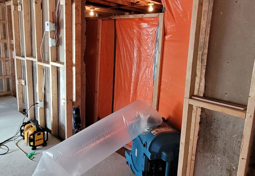 Asbestos removal containment zone