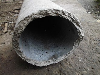 asbestos concrete water pipe